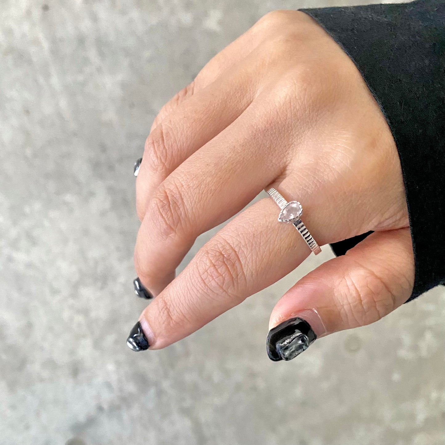 Silver925 petit ring〈drop〉