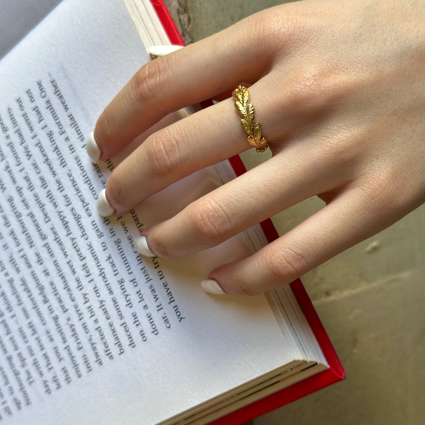 Brass half&half ring