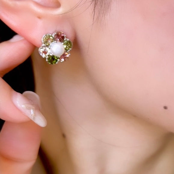 【poco】Multi tourmaline pierce