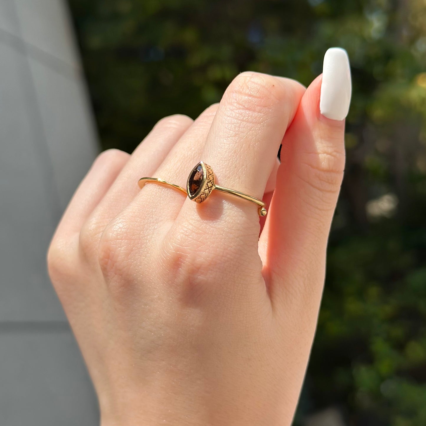 Brass petit ring 7