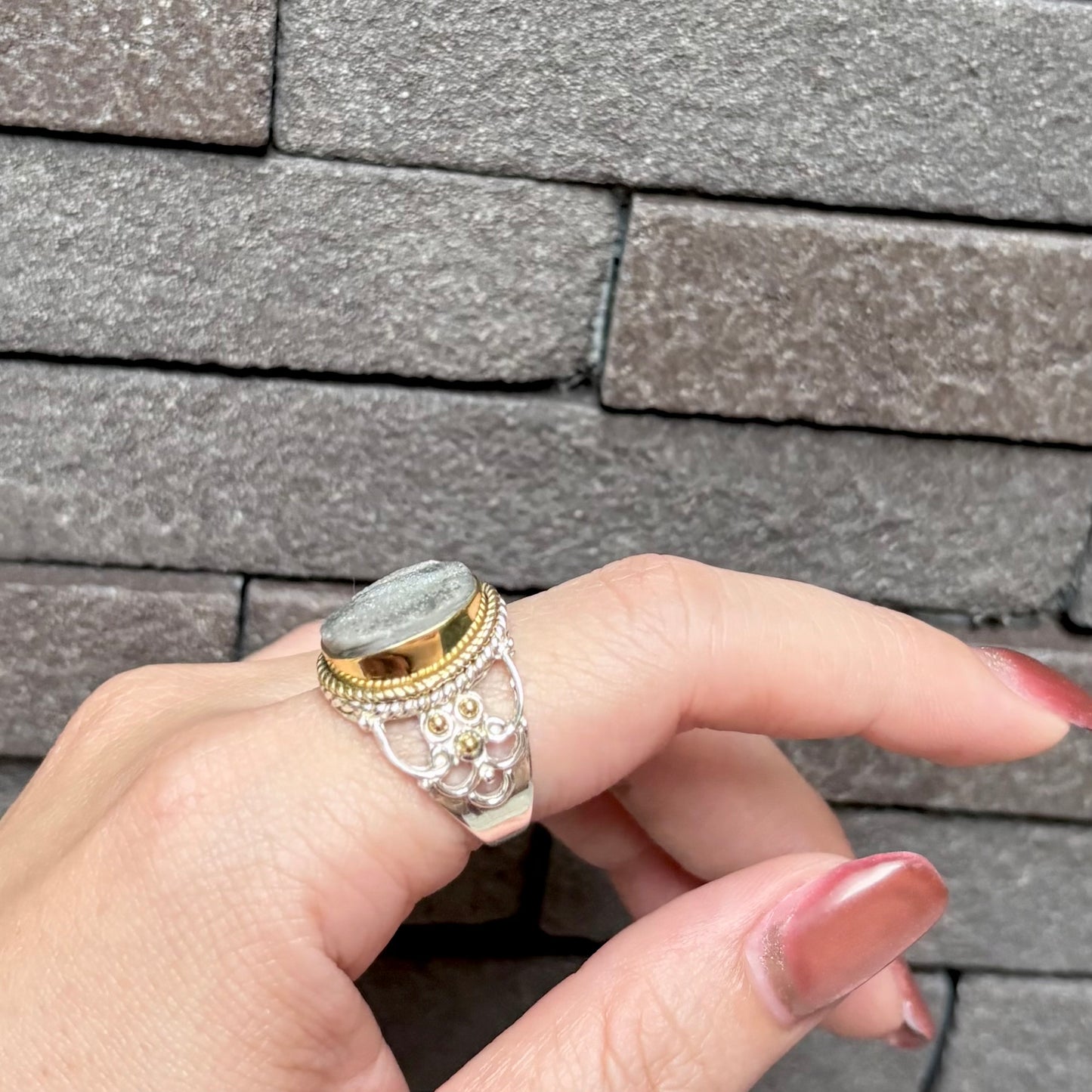 Connect ring〈 Druzy 〉