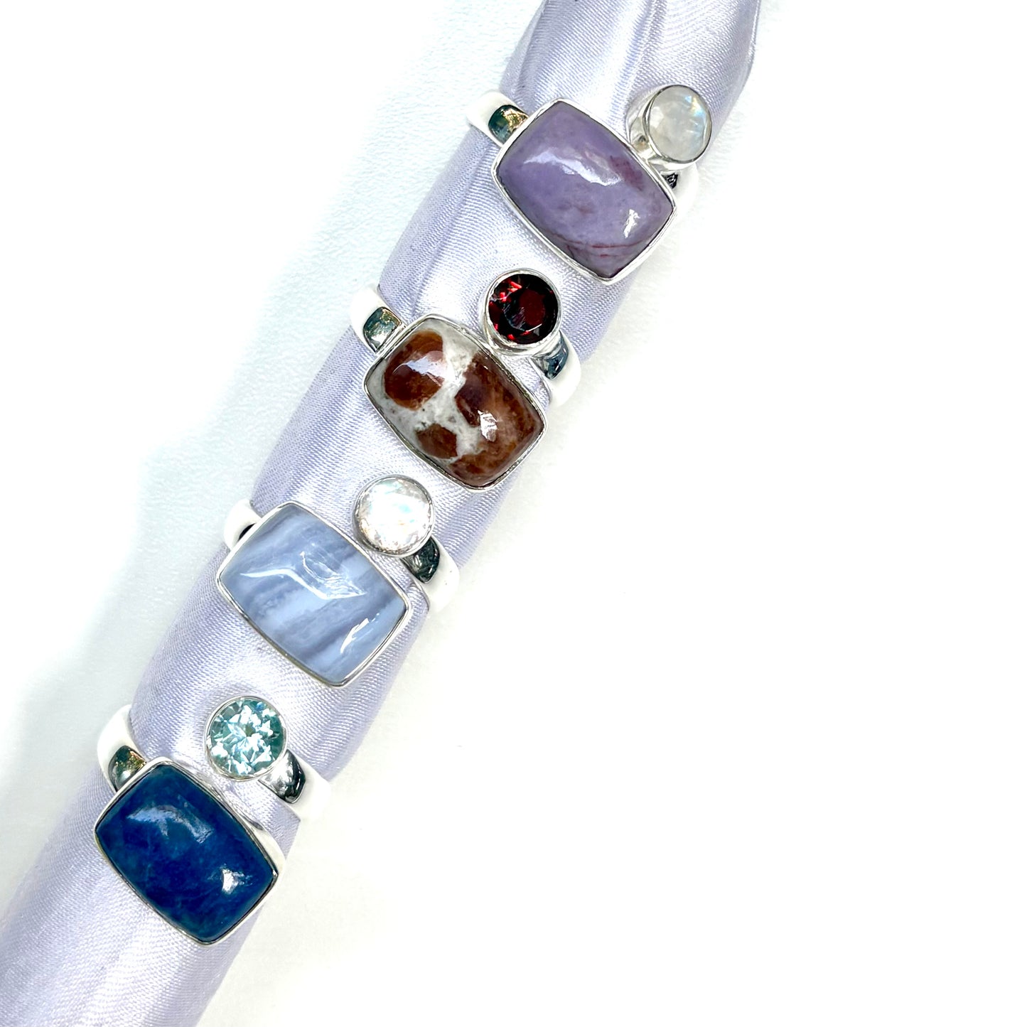 Silver925 2stone ring 8