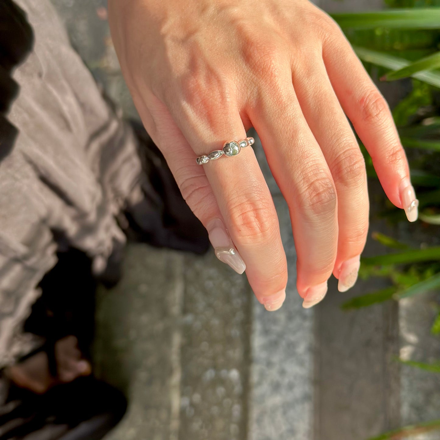 Silver925 ball plain ring 2