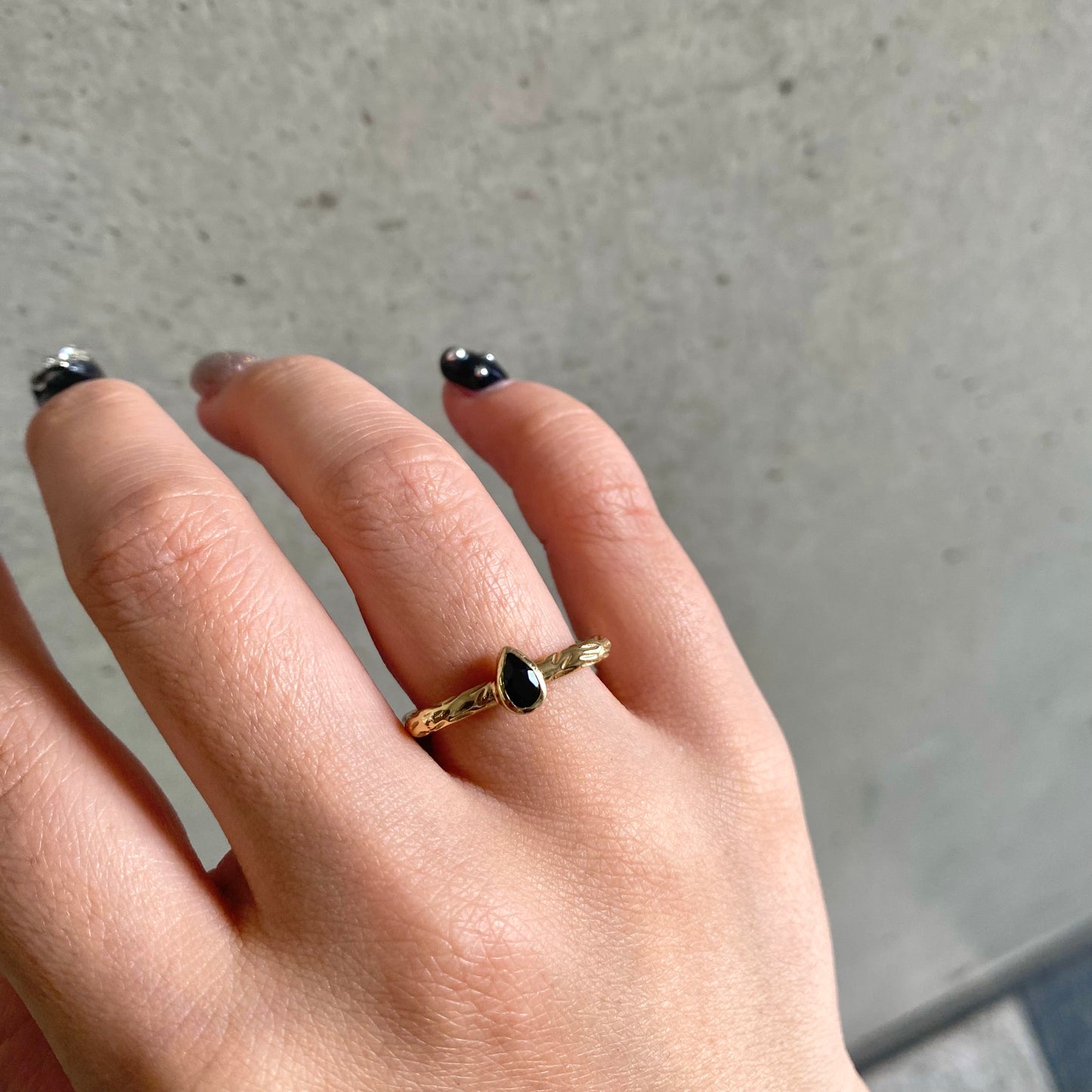 Brass square petit ring 3