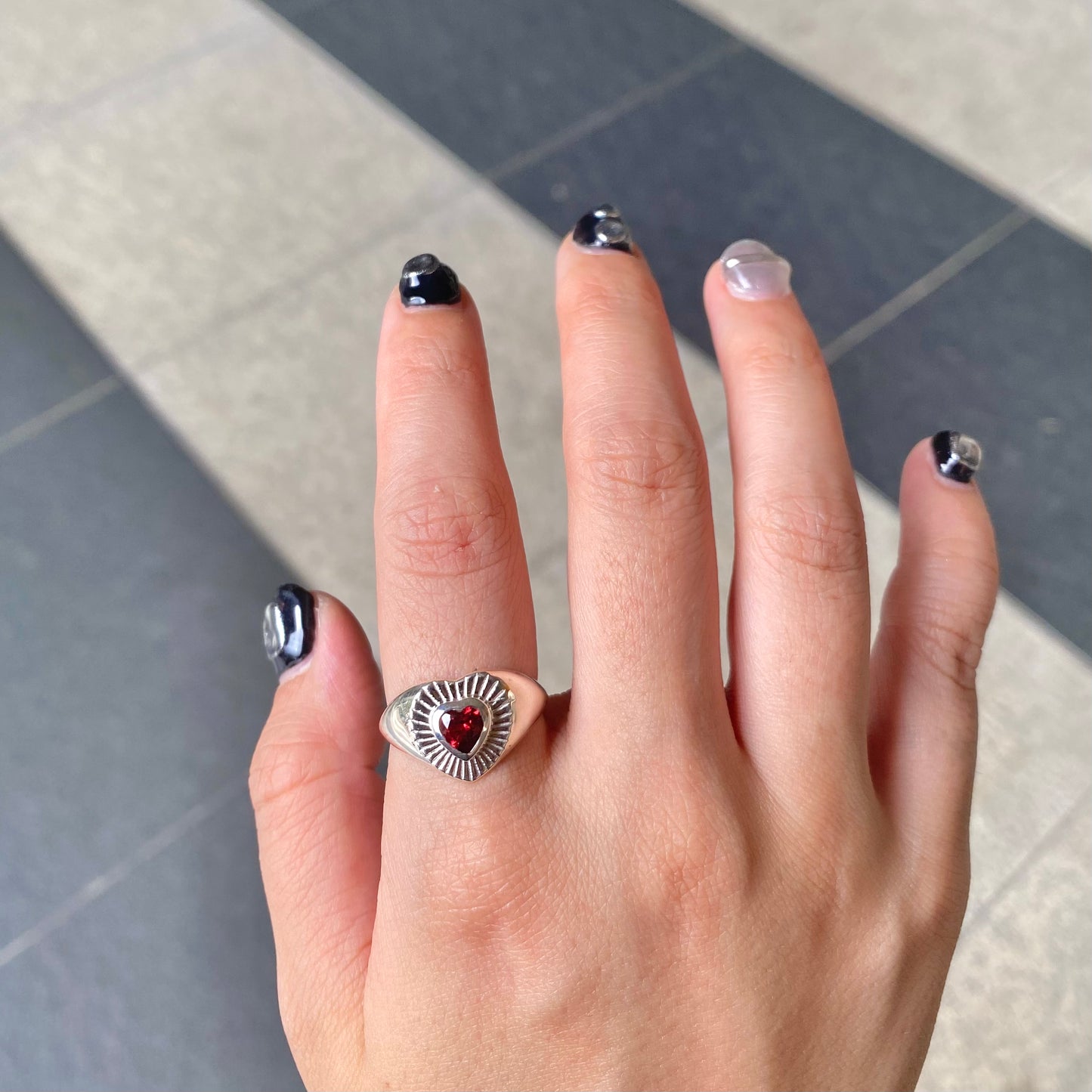 Heart design ring