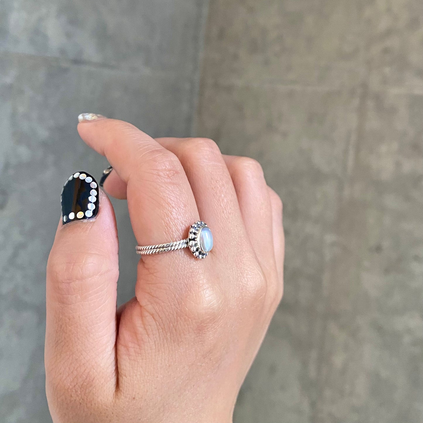 Silver925 Pearl design ring 8
