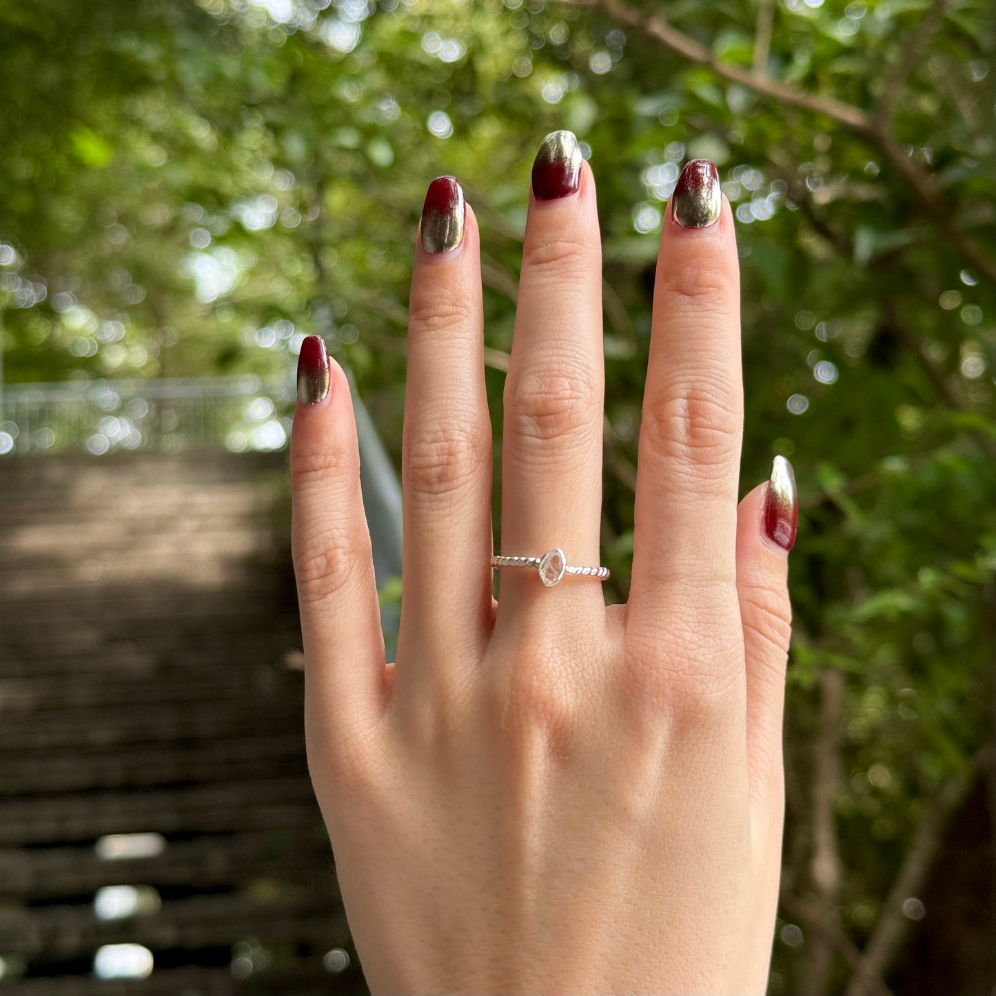 Herkimer diamond ring 1
