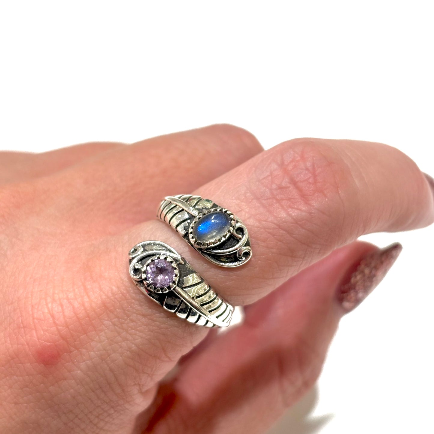 Silver925 2stone ring 17