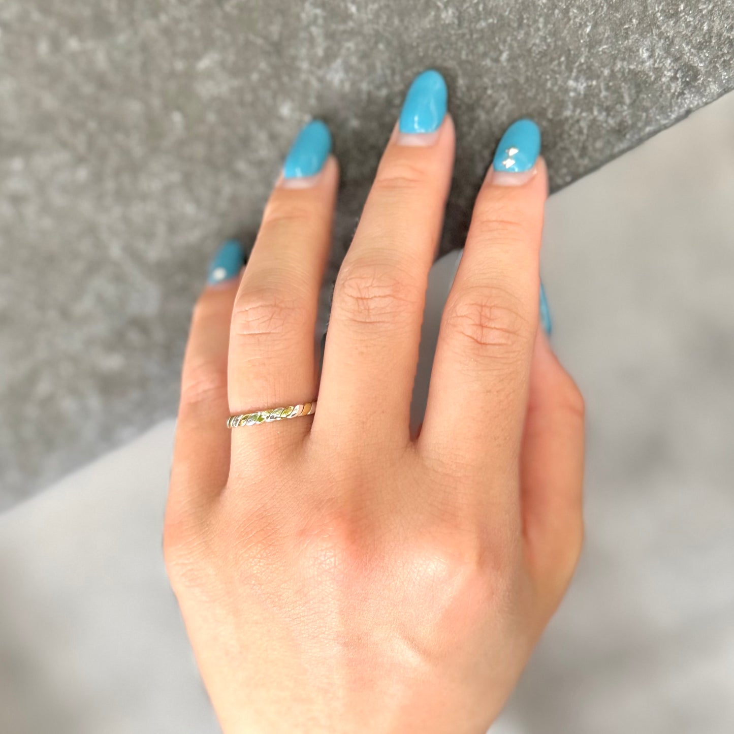 Silver925×Brass plain ring 8