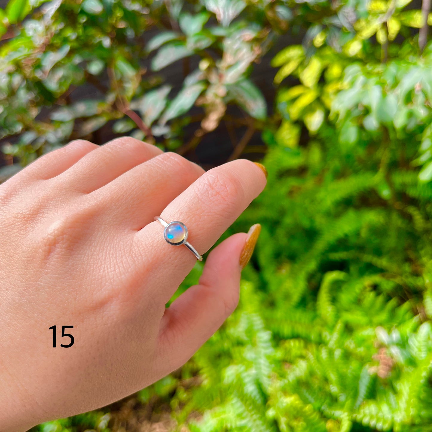 Silver925 1stone ring 〈Labradorite〉