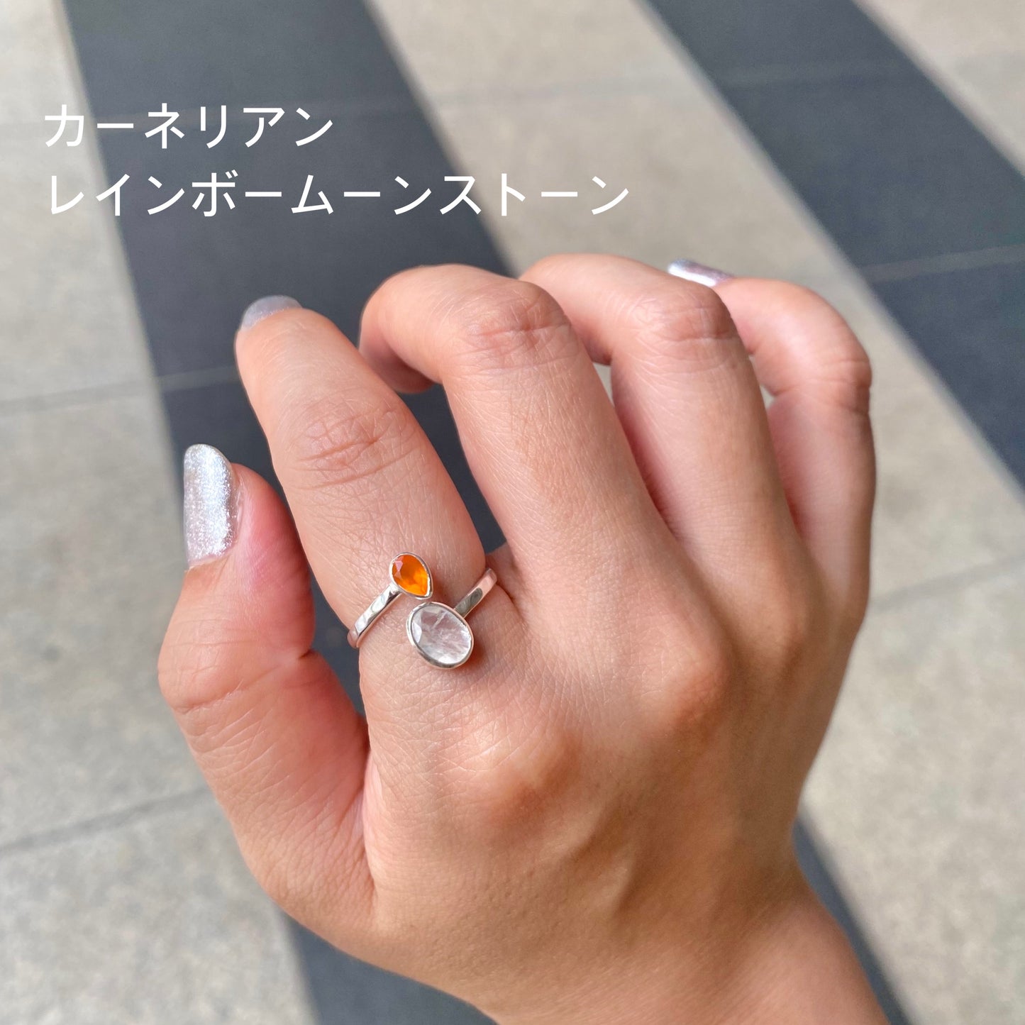 Silver925 2stone ring 11