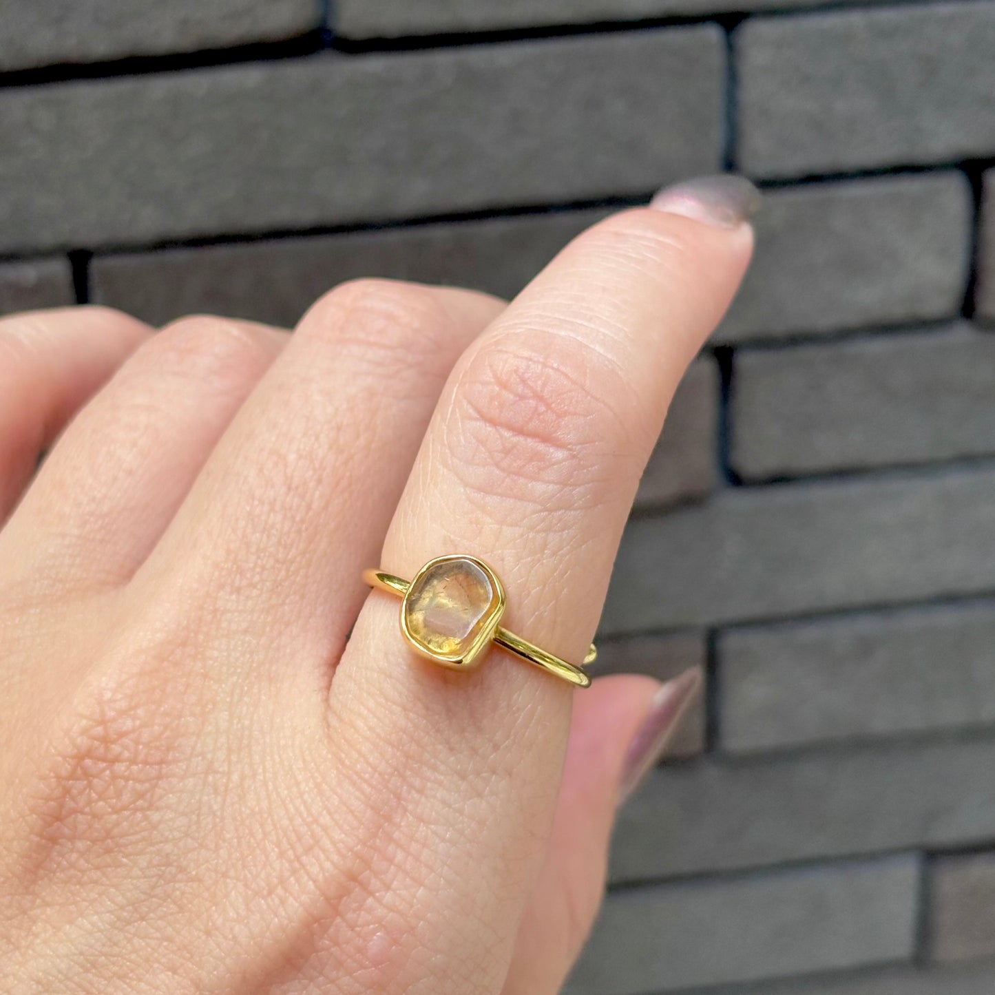 Brass roughcut ring