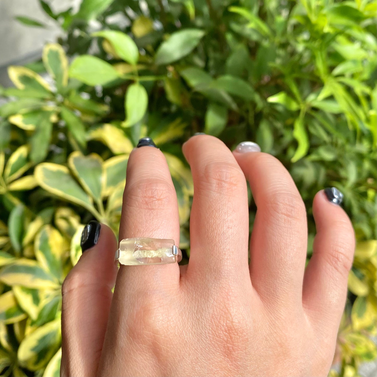 Silver925 roughcut ring 1
