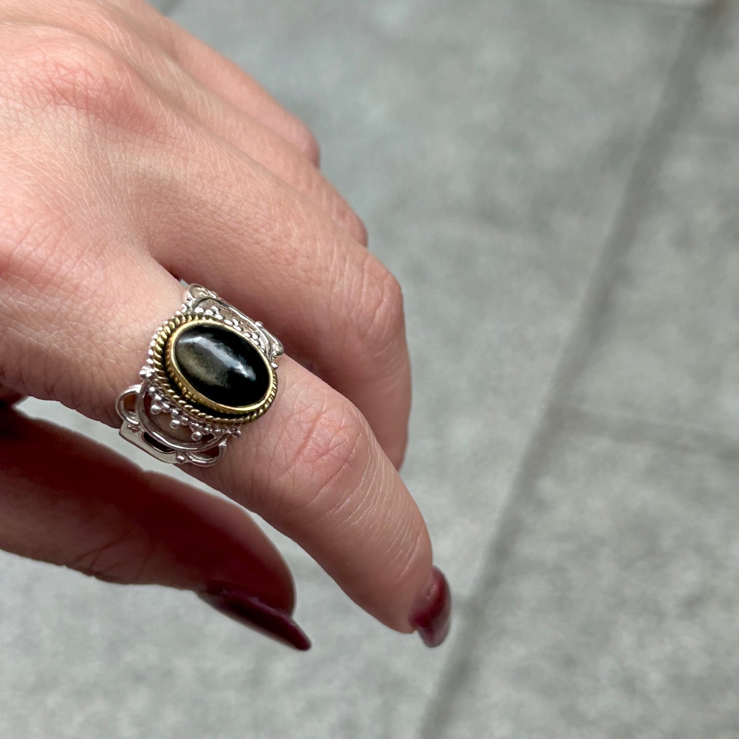 Connect ring〈 Black & Gold 〉