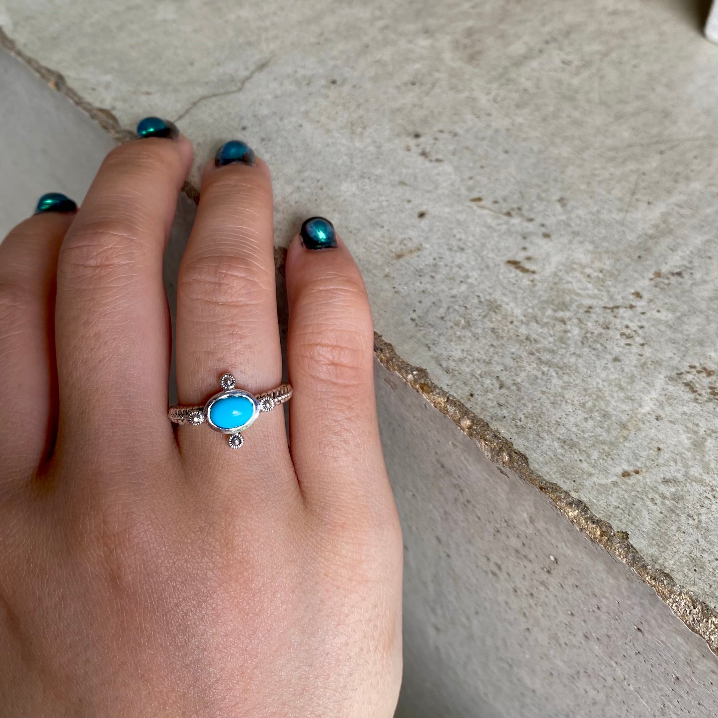 【poco】Turquoise design ring 1