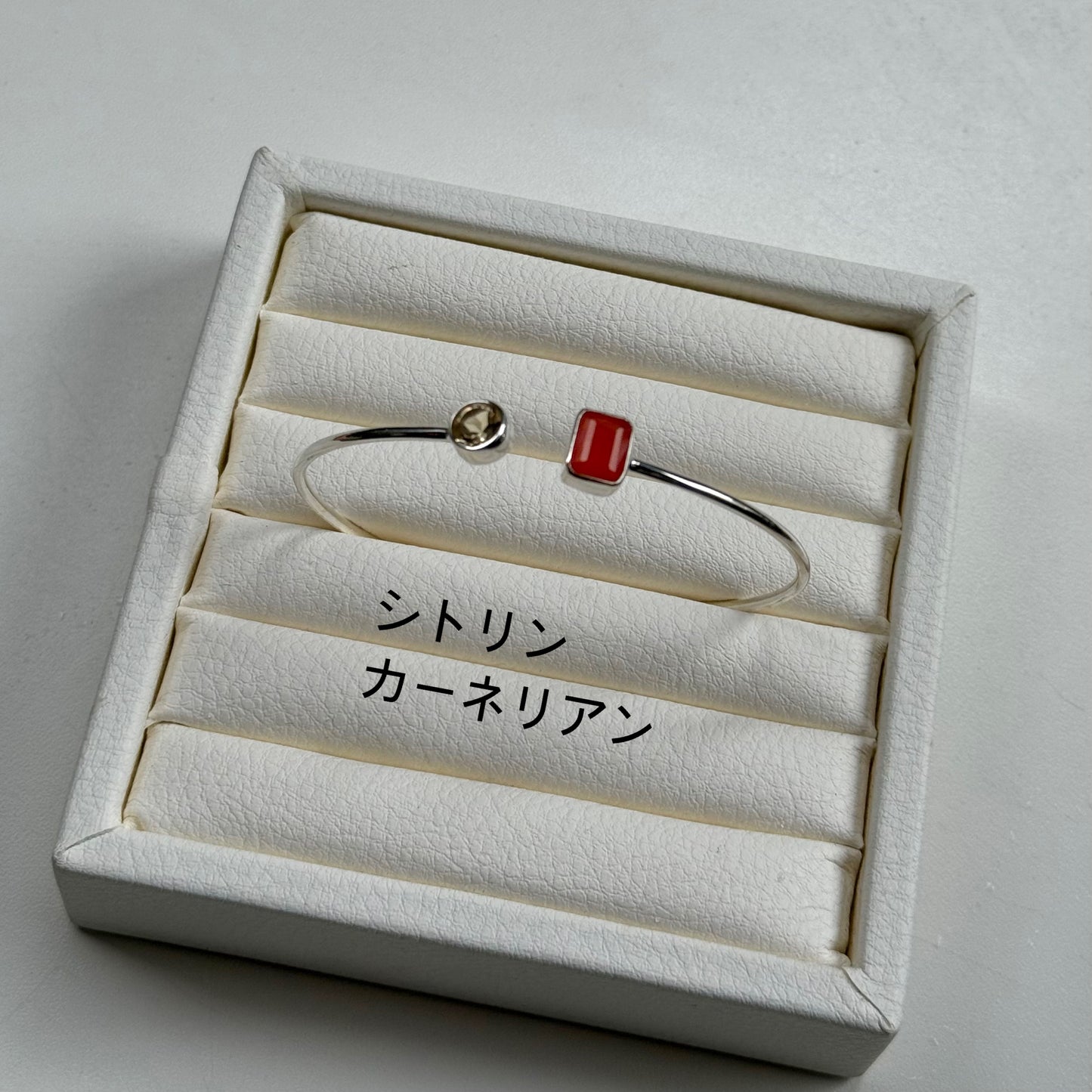 Silver925 2stone bangle 1