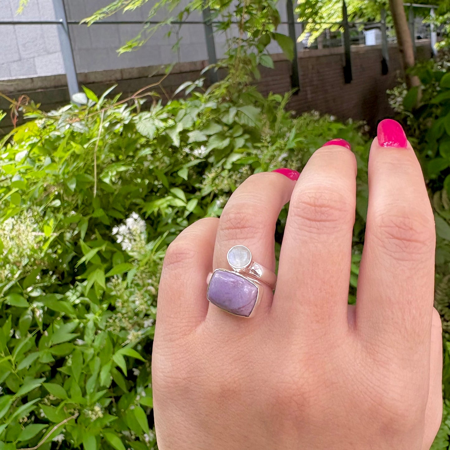 Silver925 2stone ring 8