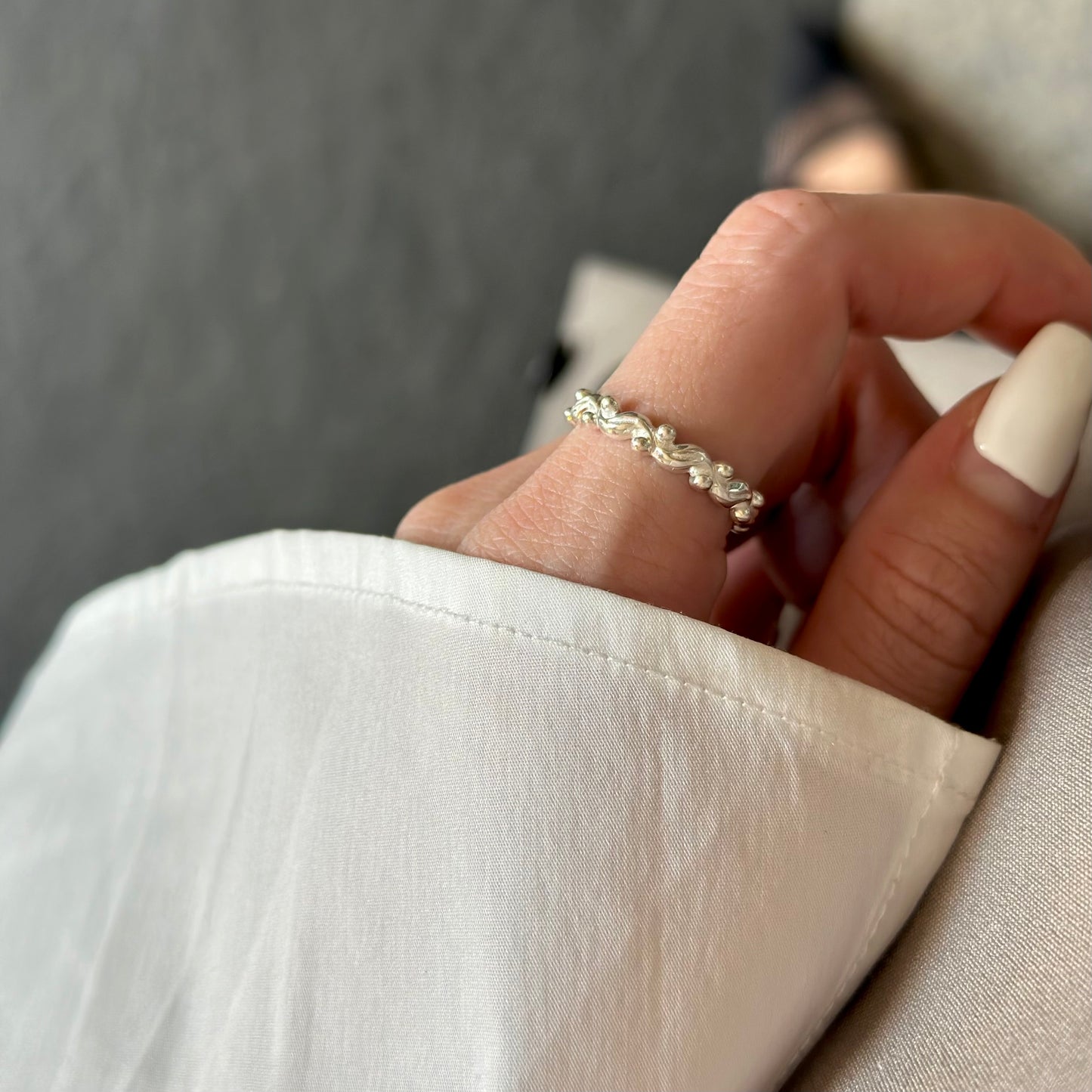 Silver925 plain ring 83