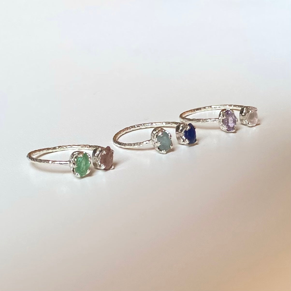 Silver925 2stone ring 7