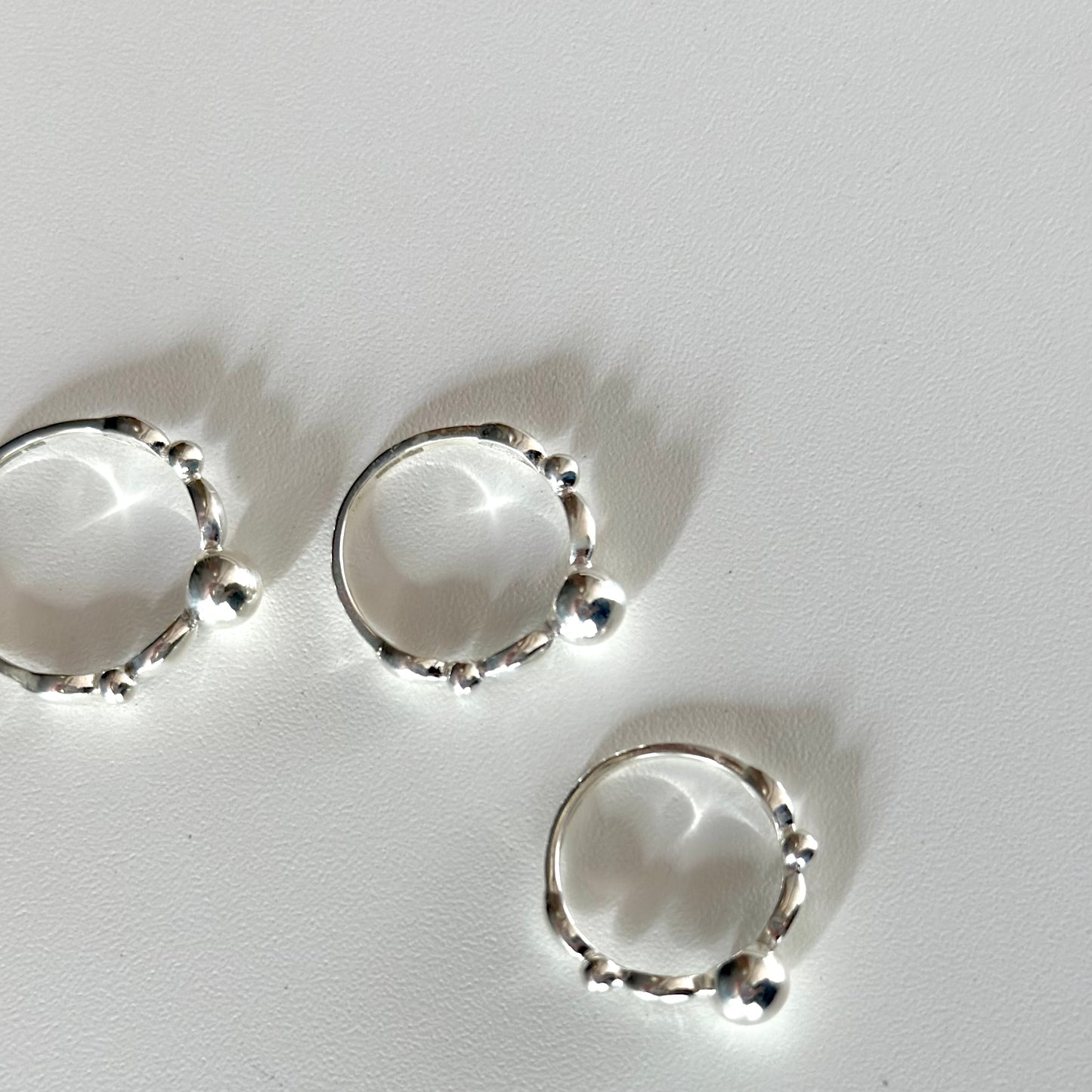 Silver925 ball plain ring 2