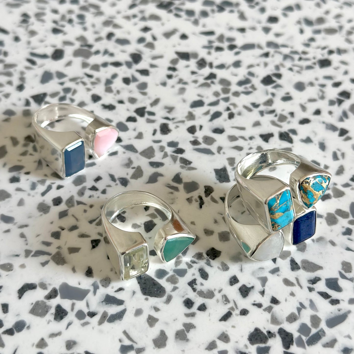 Silver925 2stone ring 9