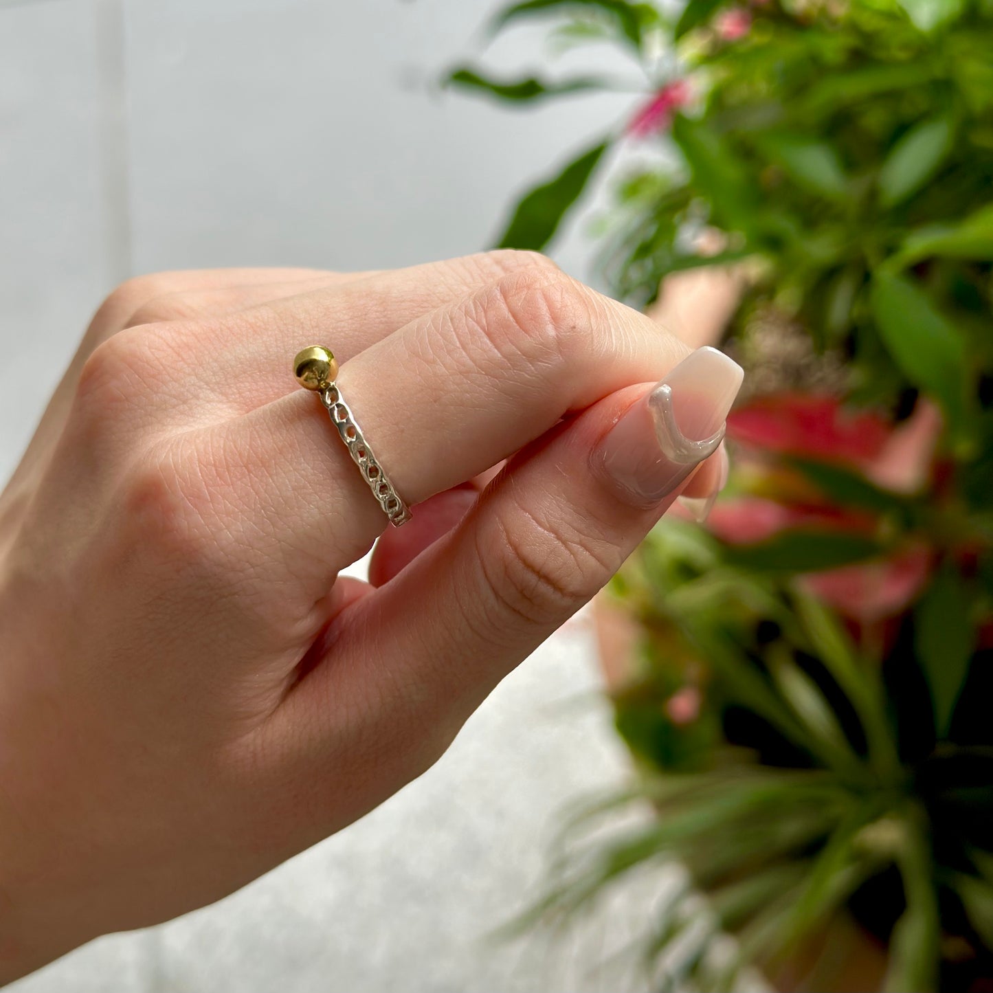 Silver925×Brass plain ring 5