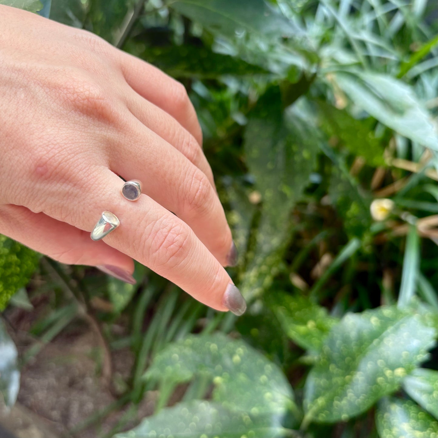 Silver925 2stone ring 19