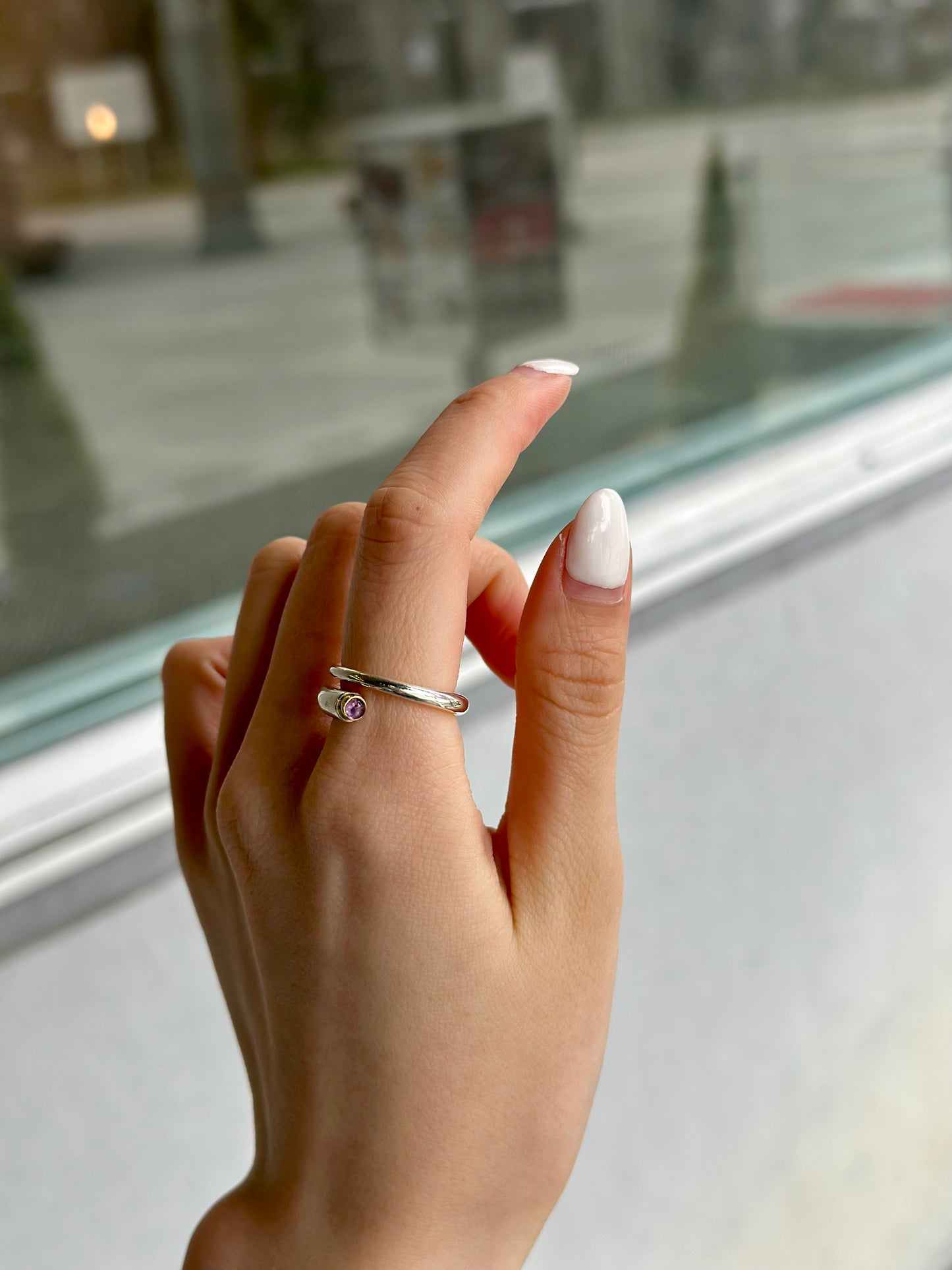 Silver925 × Brass design ring 1