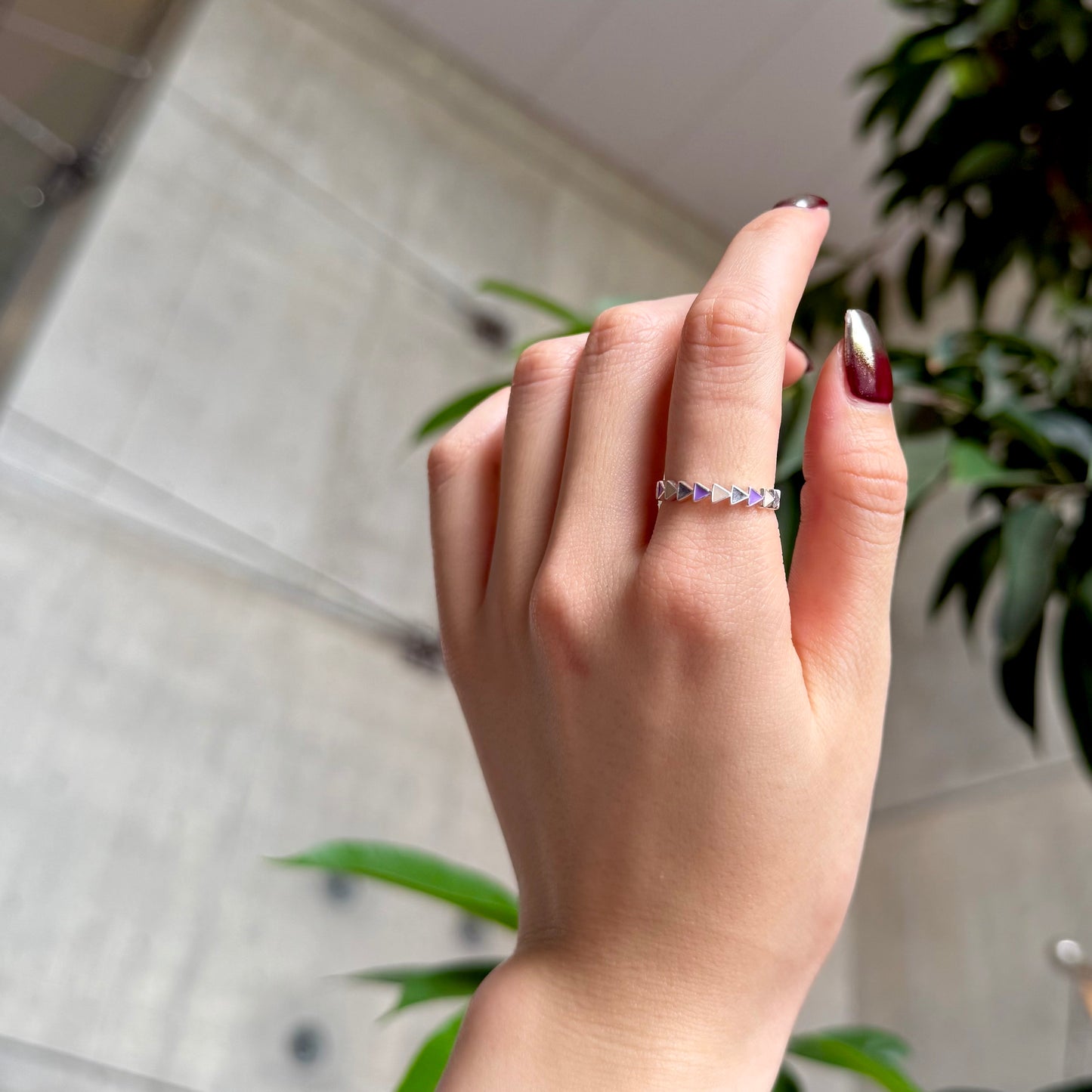 【オンライン先行】Triangle enamel ring 4