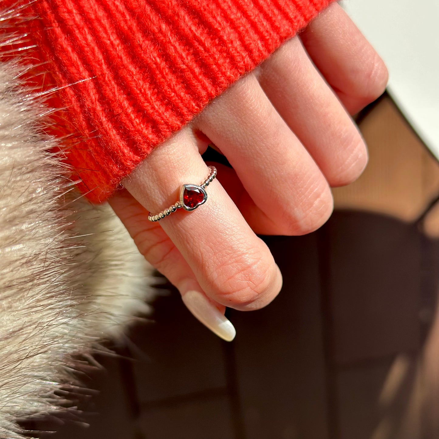 Silver925 Heart petit ring 2