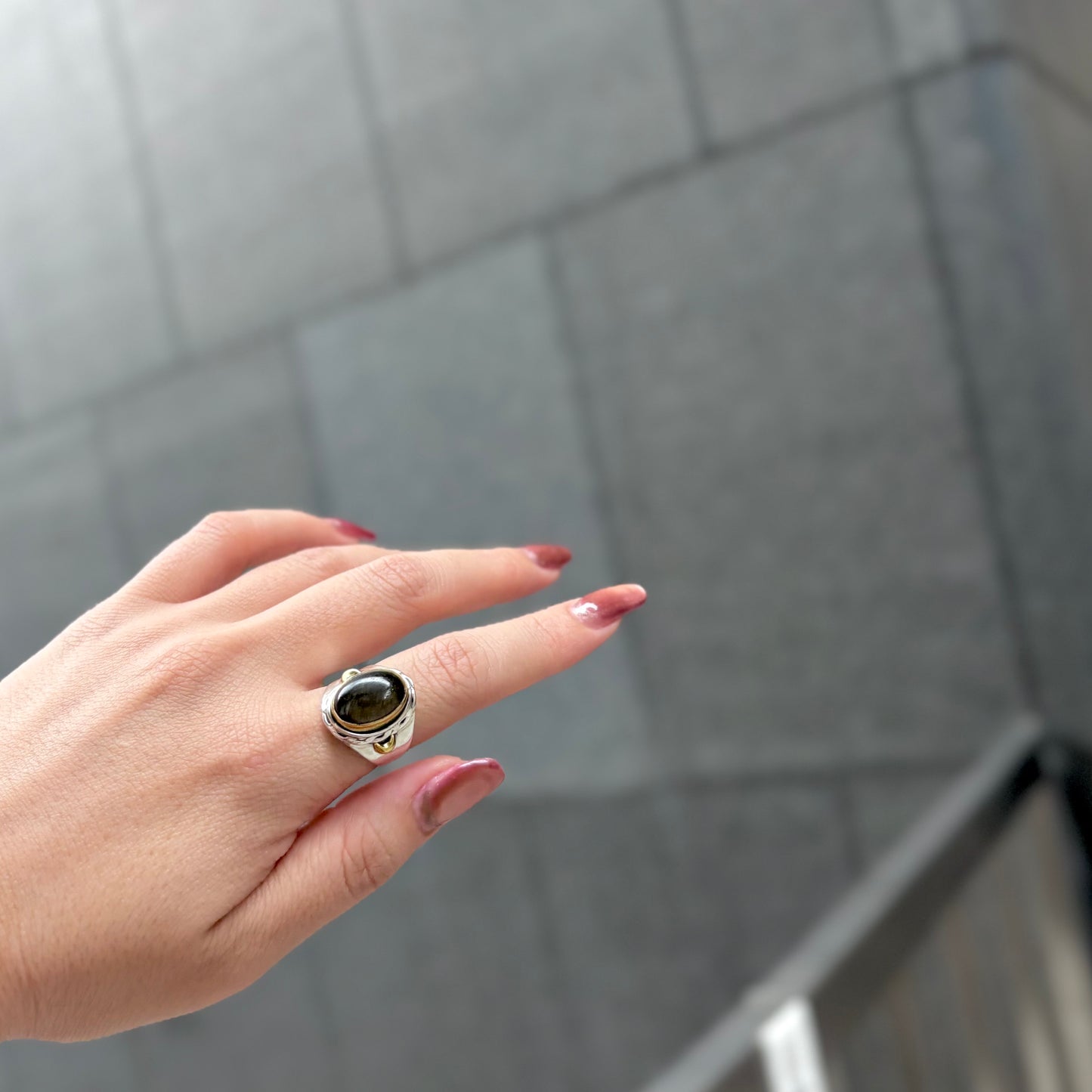 Connect ring〈 Black & Gold 〉