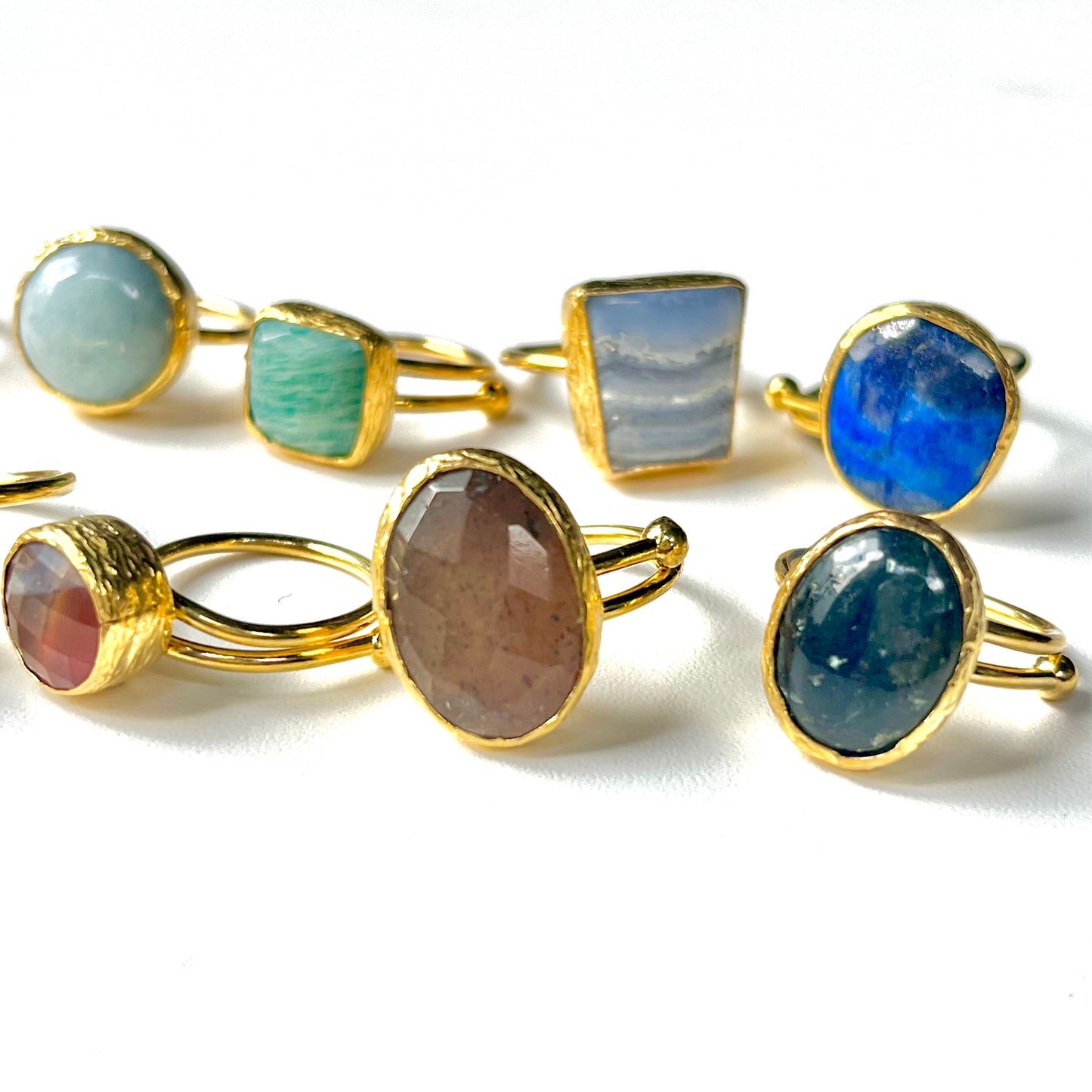 Brass 1stone ring 1