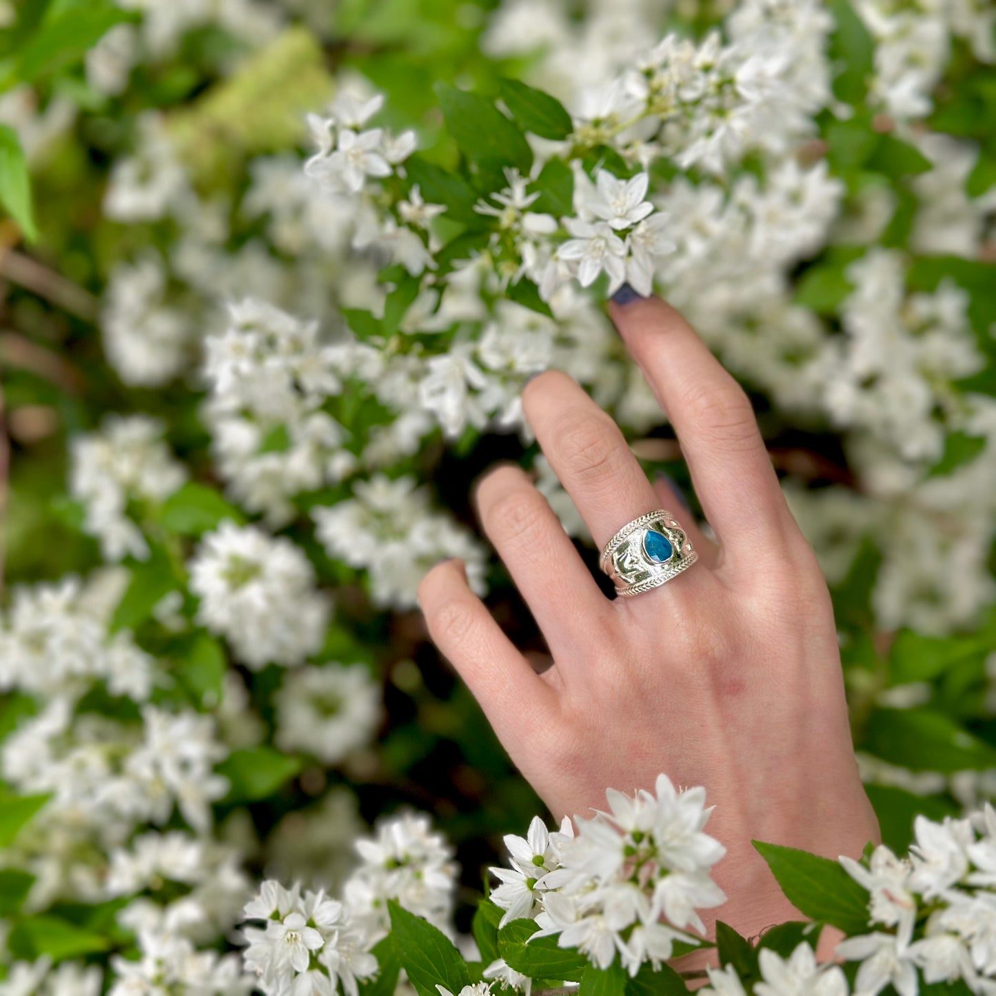Flower design ring 11