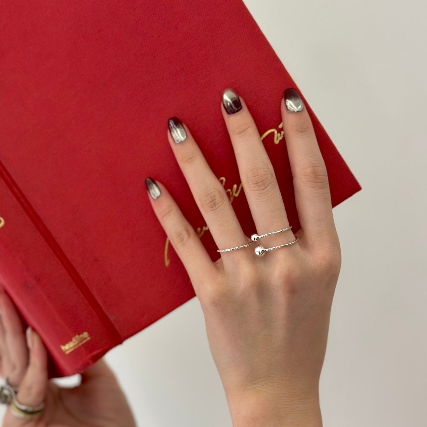 Silver925 2finger ring
