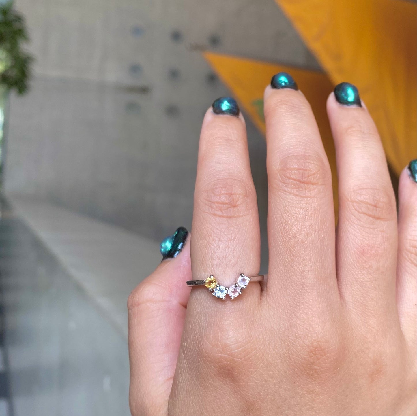 Silver925 4stone ring