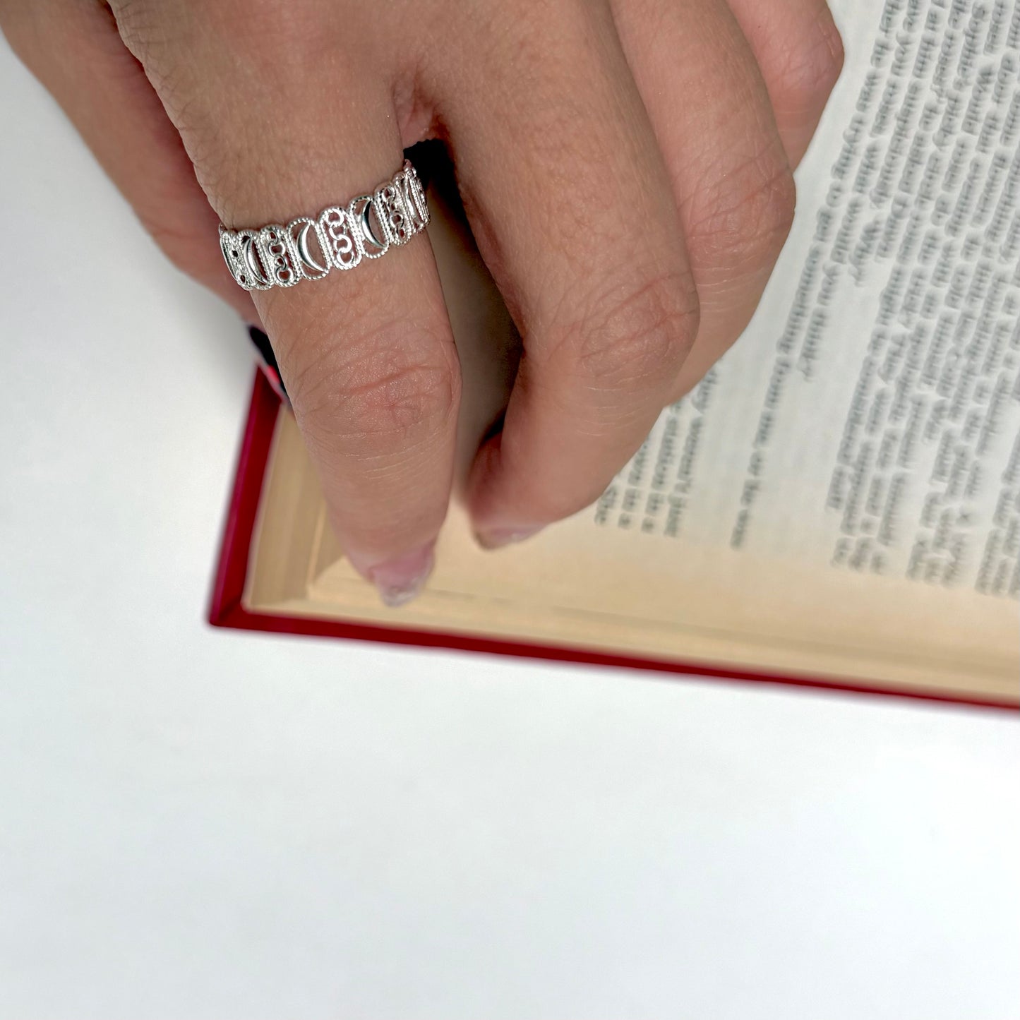 Moon plain ring 5