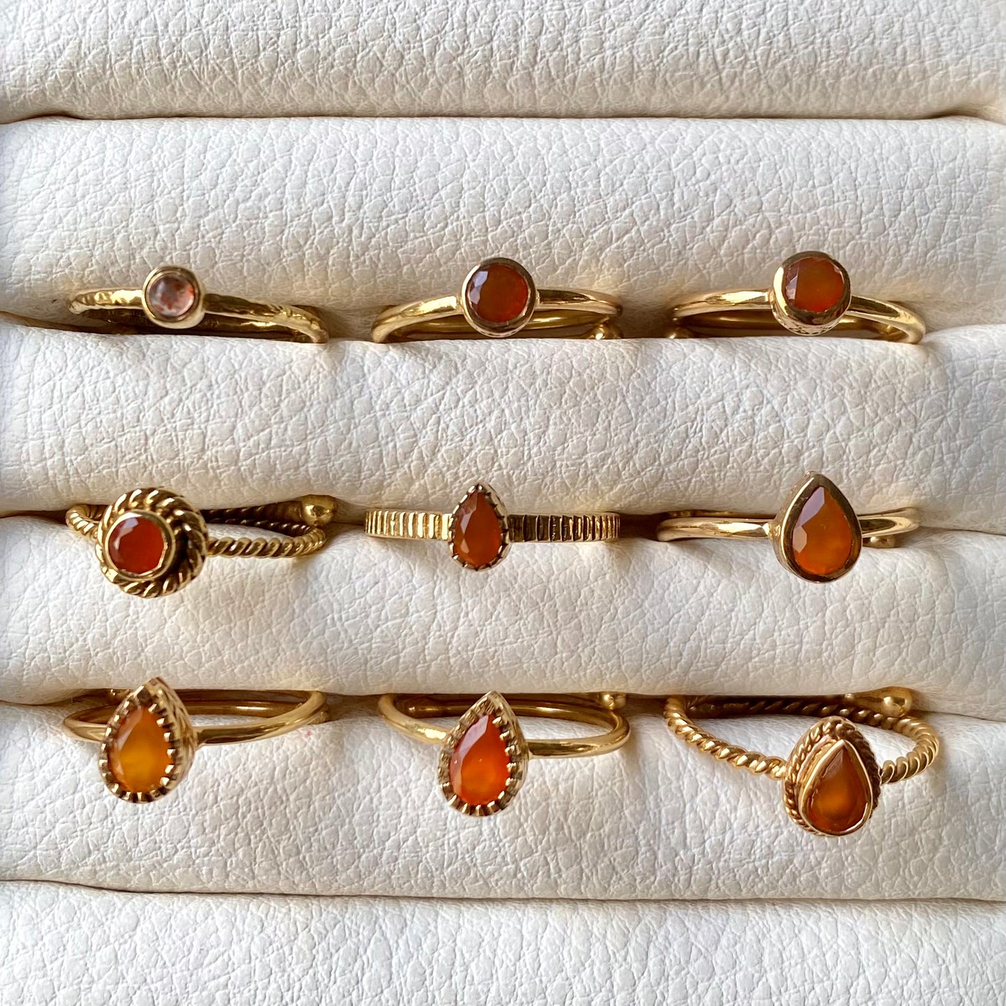 Brass petit ring〈orange〉