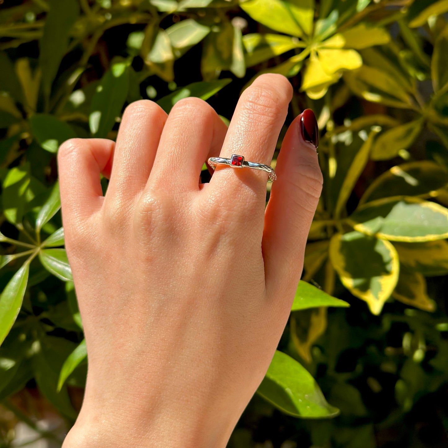 Silver925 square petit ring