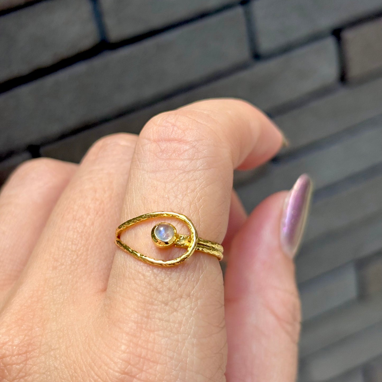 Brass design ring 7