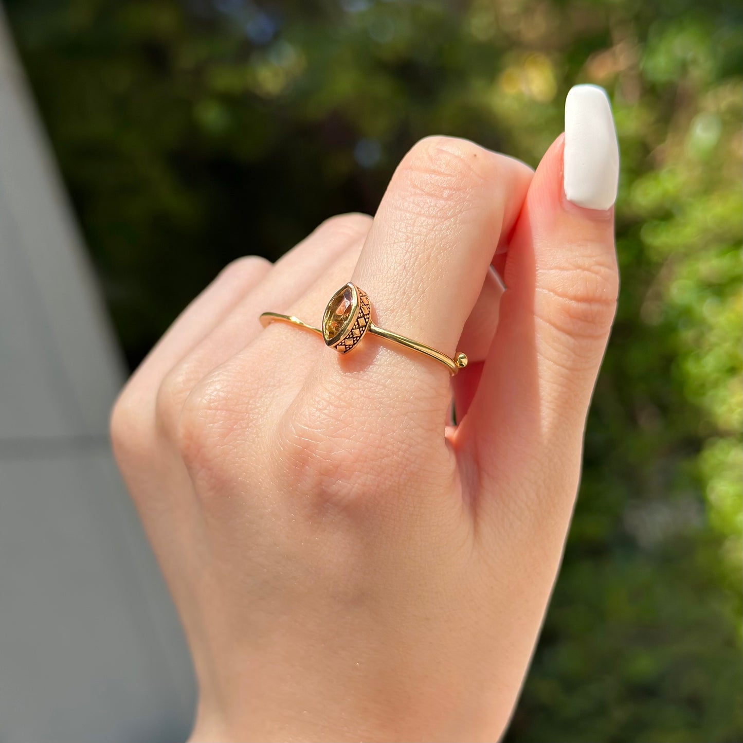 Brass petit ring 7