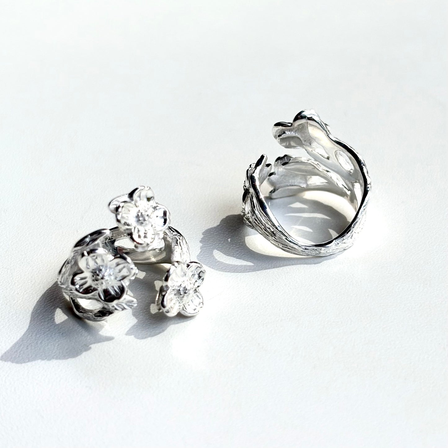 Flower plain ring 23
