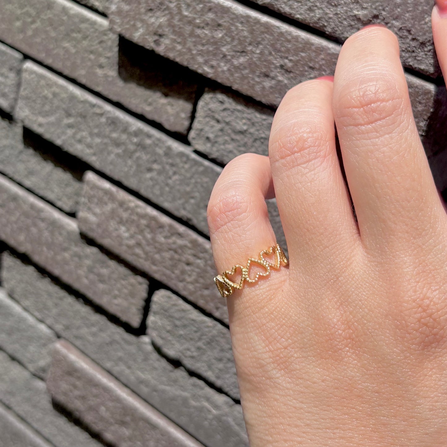 Brass Heart plain ring 4
