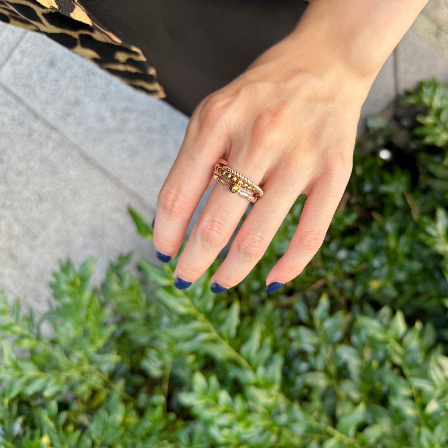 Silver925×Brass plain ring 〈Ball〉13