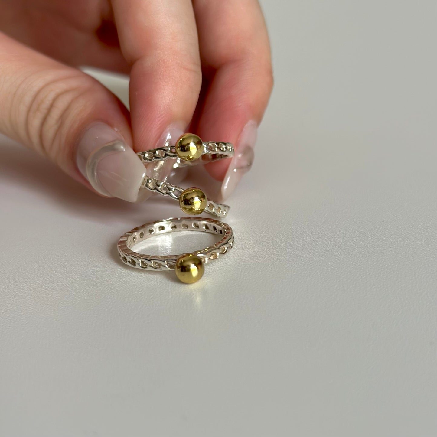 Silver925×Brass plain ring 5