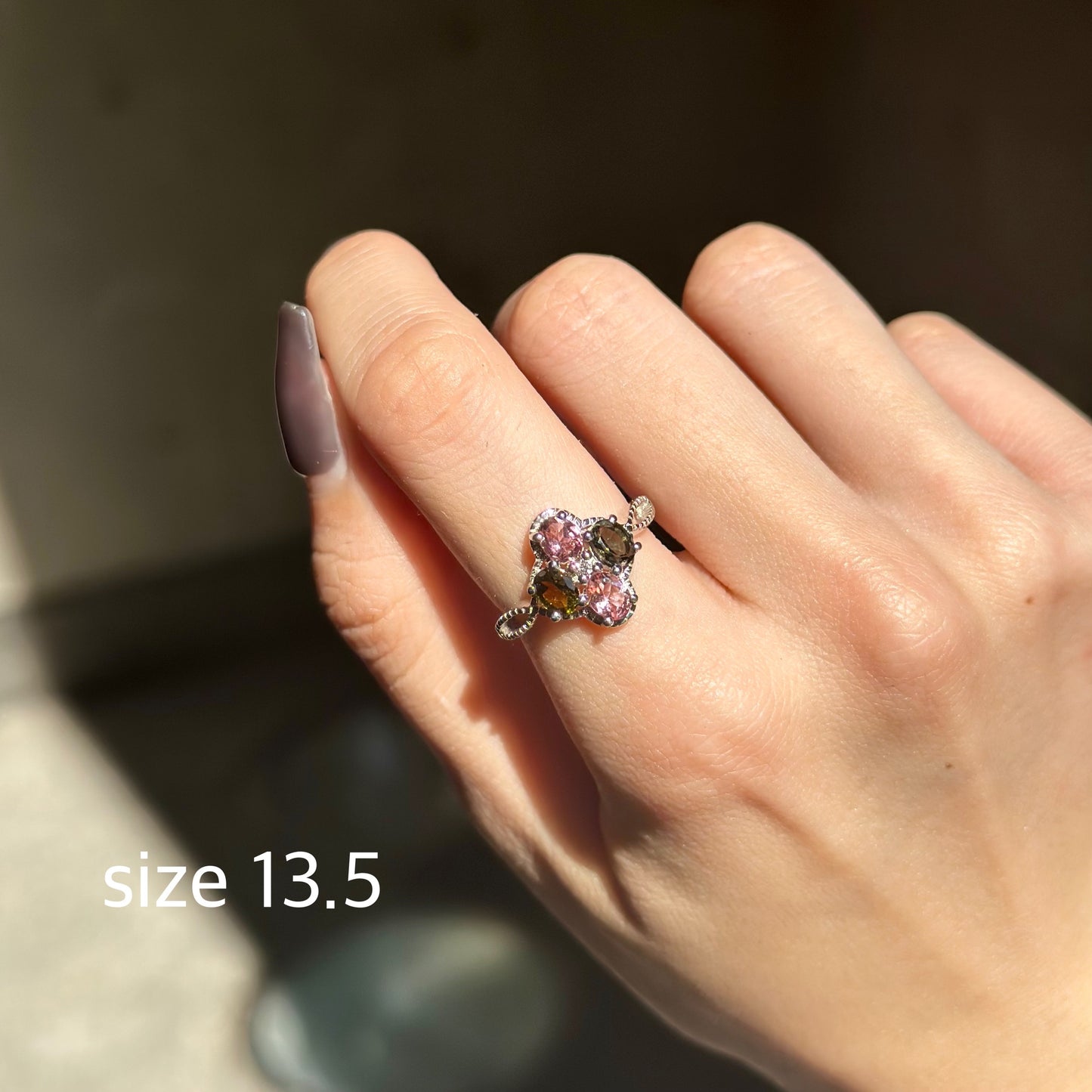 【poco】Multi tourmaline ring