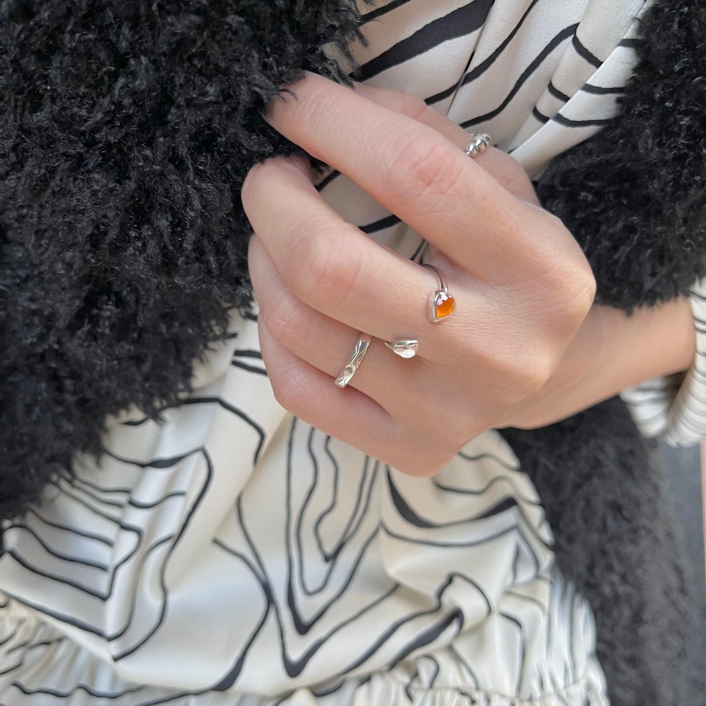 Heart fork ring 3