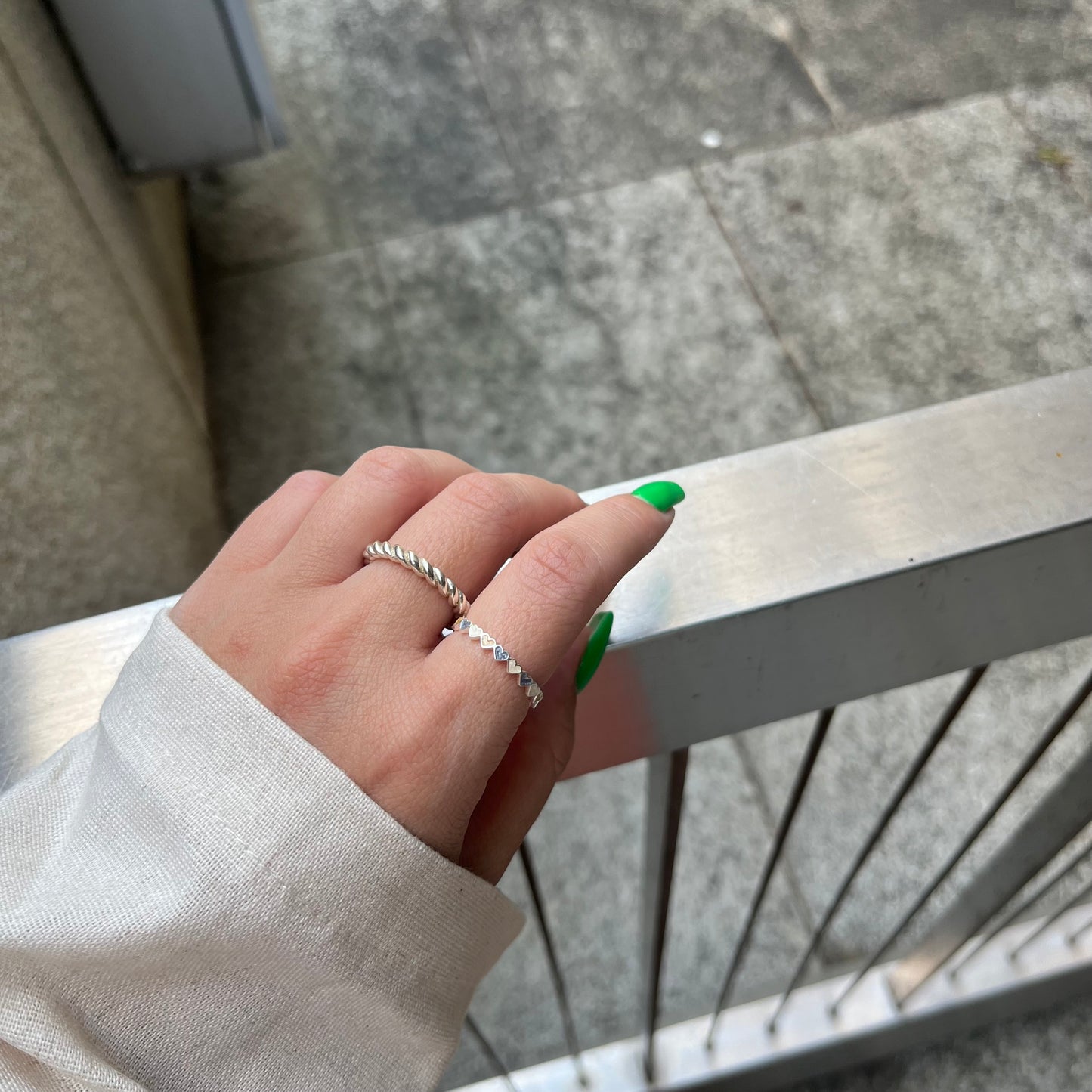 Heart enamel ring 5