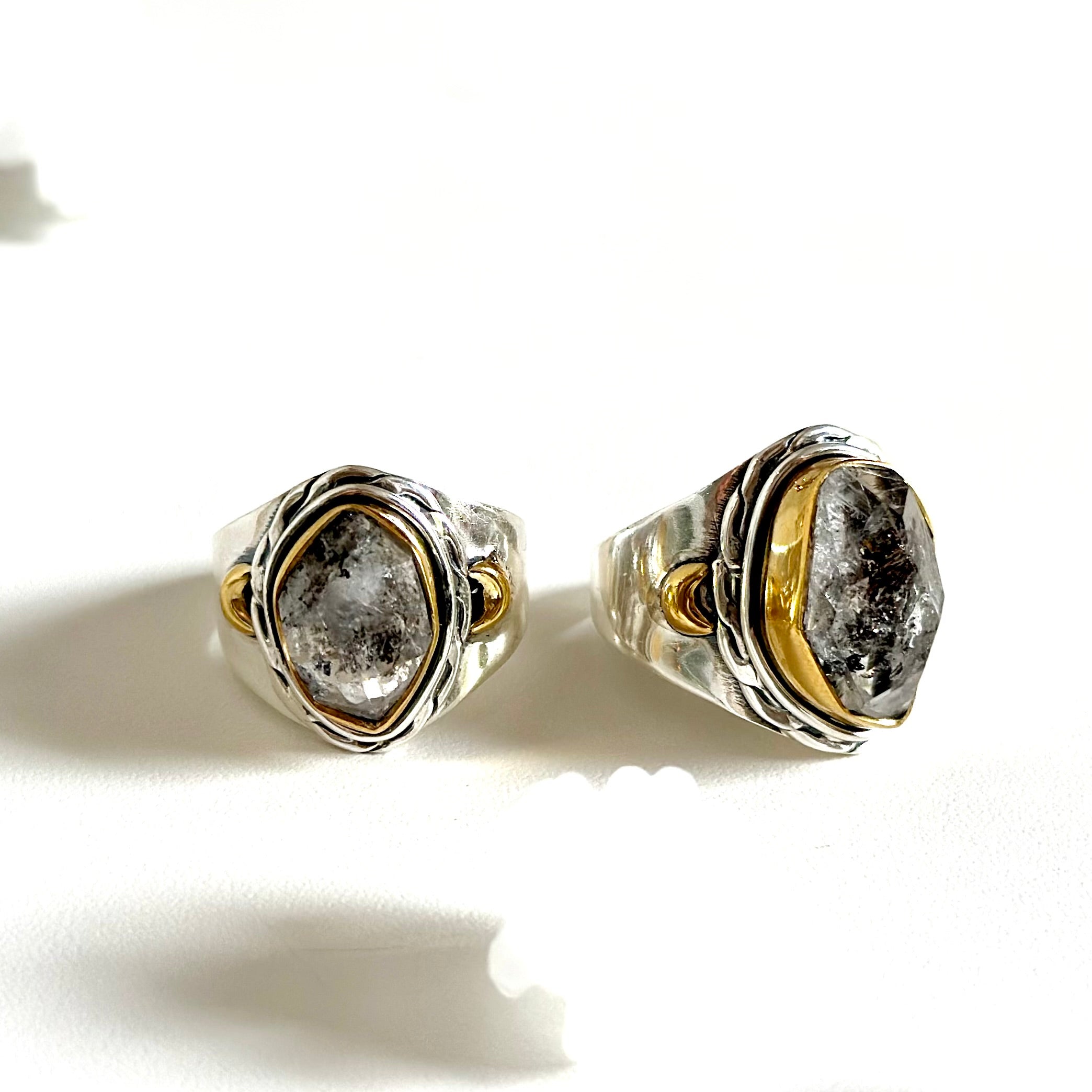 Connect ring 〈Herkimer diamond〉 – Biju mam