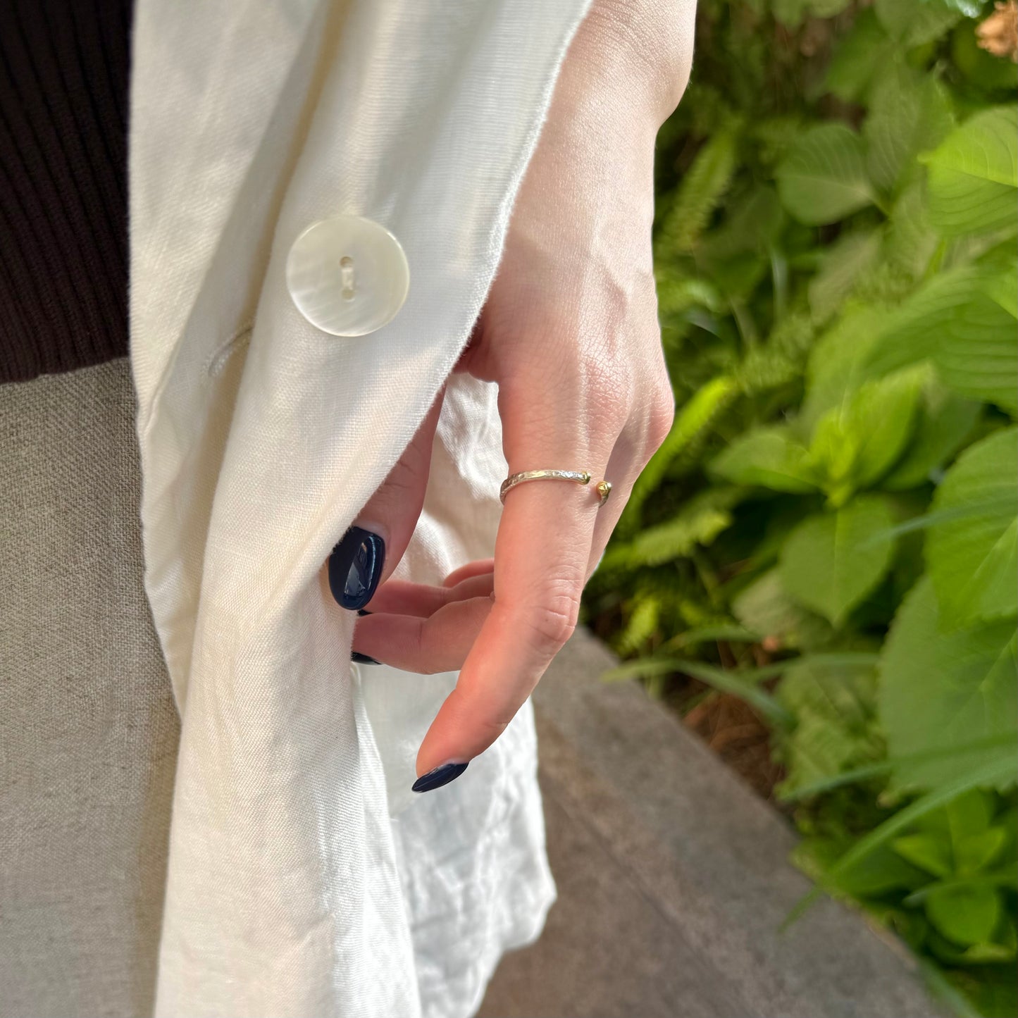 Silver925×Brass plain ring 25