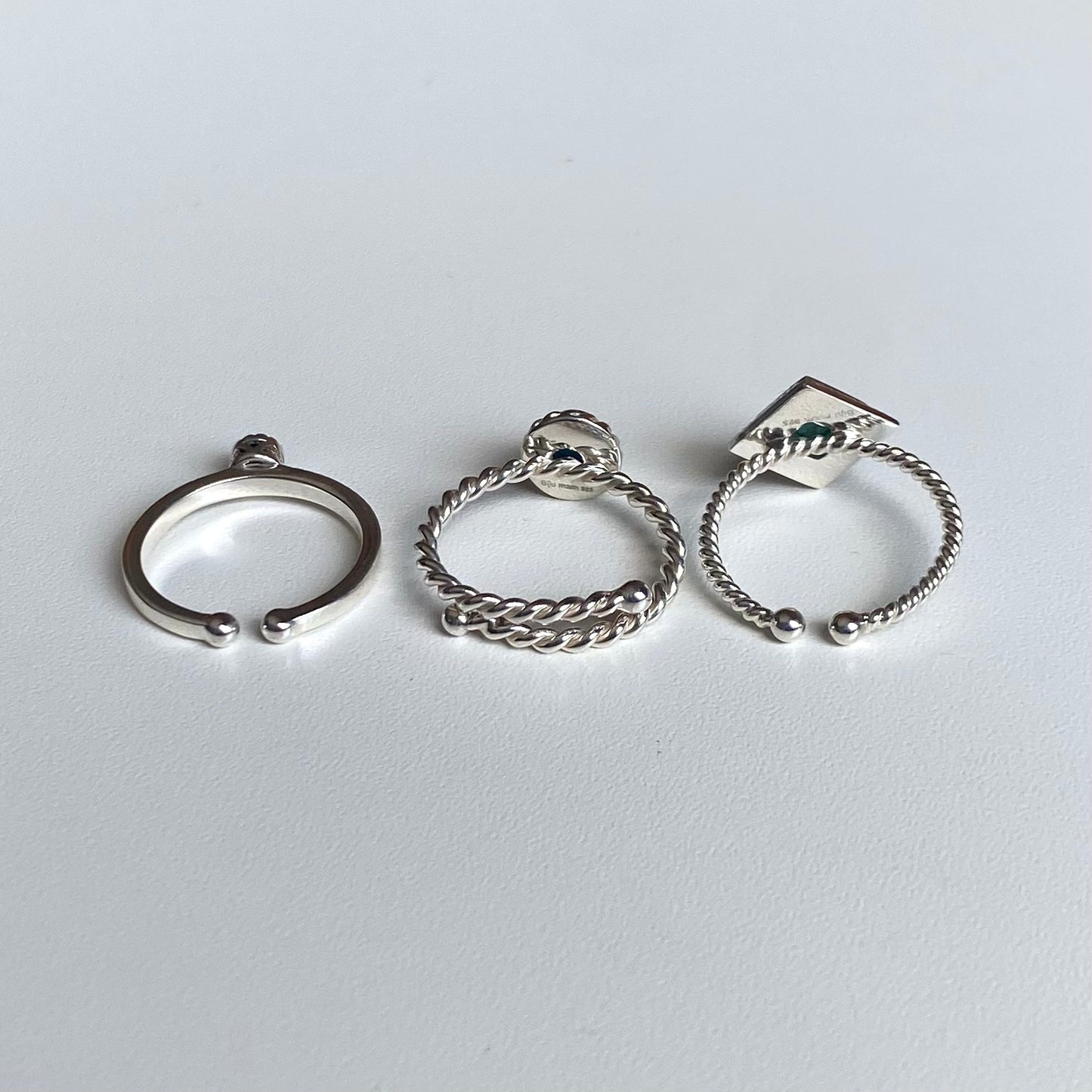Silver925 petit ring〈blue〉